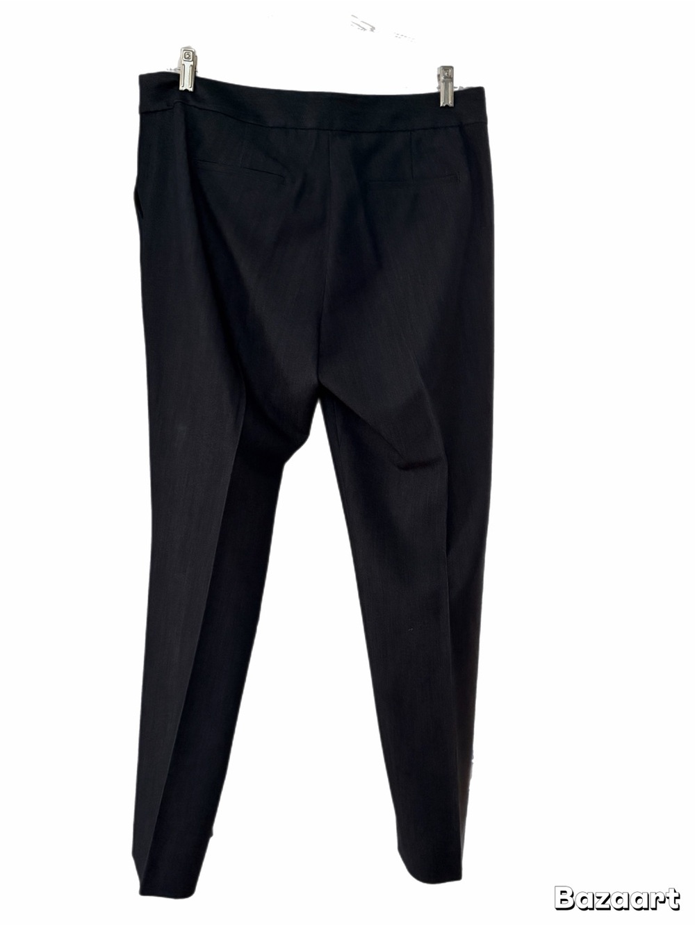 Tahari Women's Navy Blue Tailored Pantsuit with Asymmetrical Jacket - Picture 7 of 9